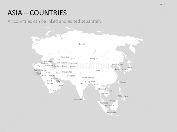 PowerPoint Map Asia PresentationLoad