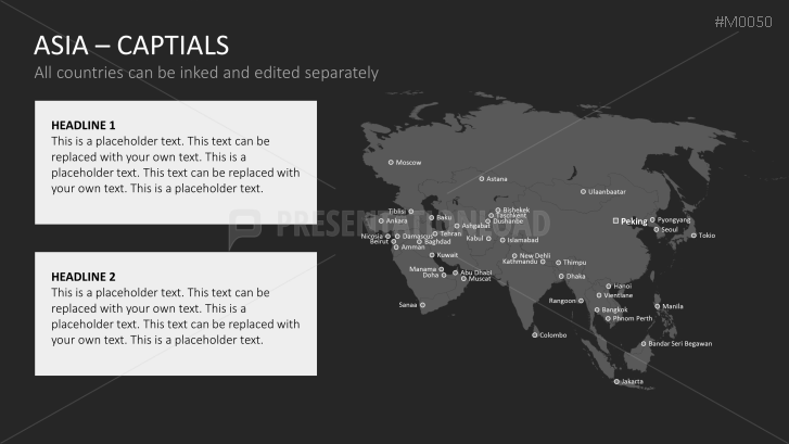 PowerPoint Map Asia PresentationLoad