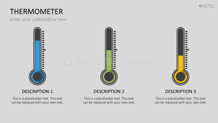 Thermometer Charts | PowerPoint Templates | PresentationLoad