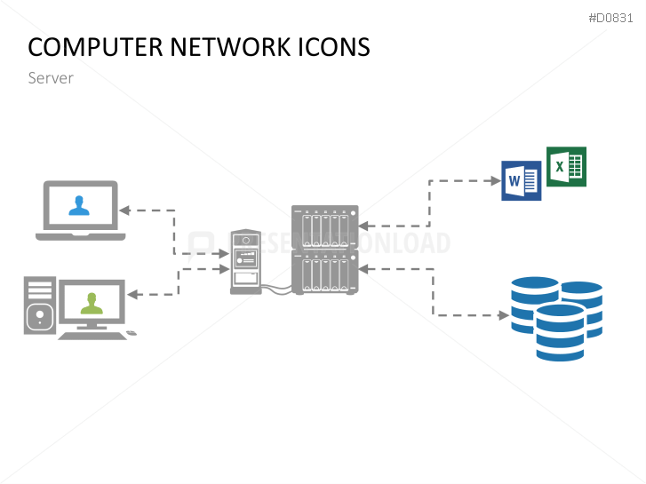 Computer Network Icons PowerPoint Templates PresentationLoad