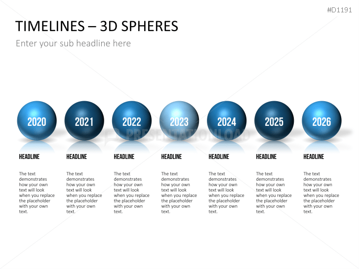 Nutzen Sie Ihre Timelines 3d Kugeln Als Powerpoint Zeitstrahl