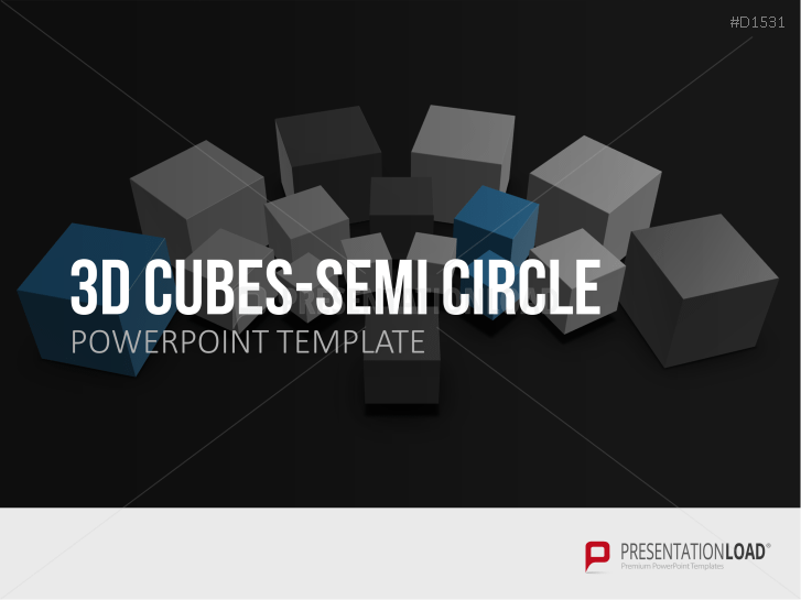 3D Cubes Semi-Circle