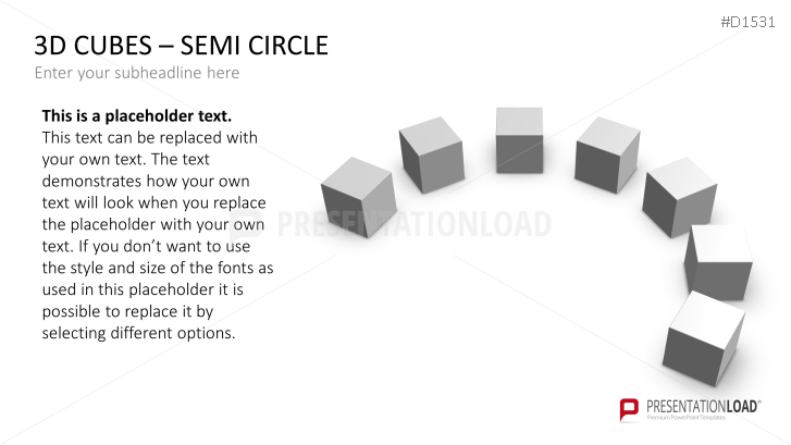 3D Cubes Semi-Circle