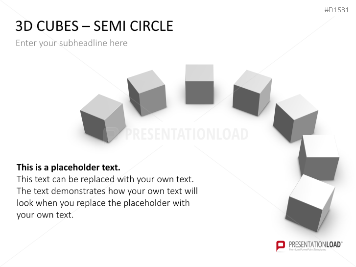 3D Cubes Semi-Circle