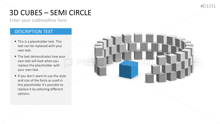 3D Cubes Semi-Circle