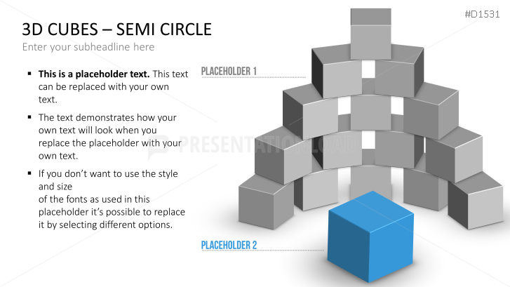 3D Cubes Semi-Circle