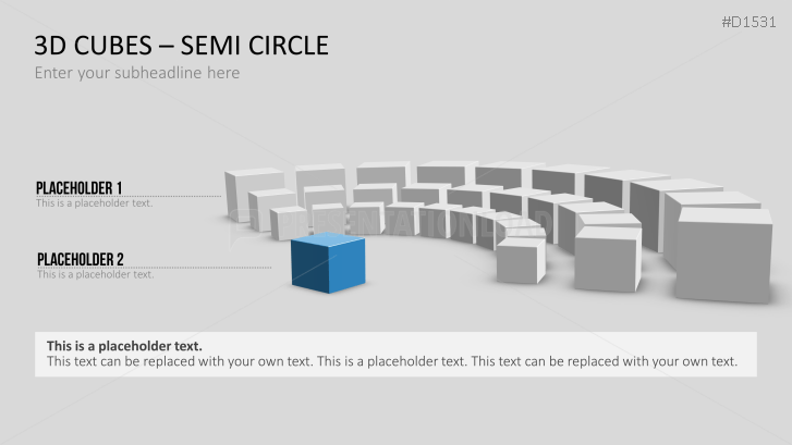 3D Cubes Semi-Circle