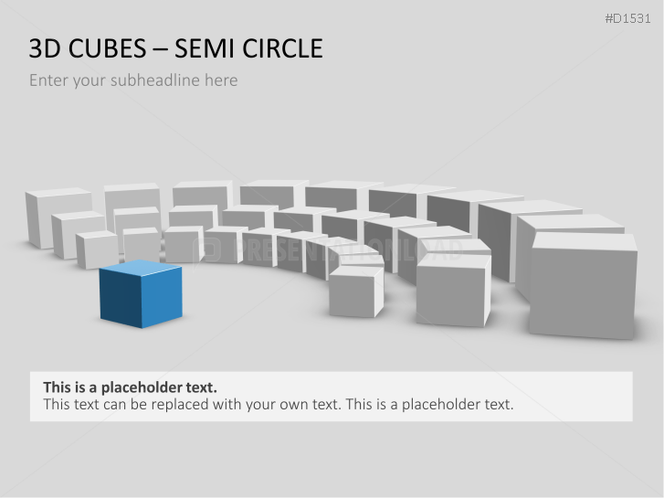 3D Cubes Semi-Circle