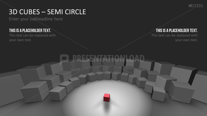 3D Cubes Semi-Circle