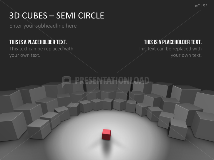 3D Cubes Semi-Circle