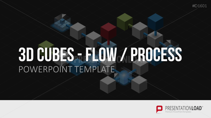 3d Cubes Flow Process Powerpoint Template Presentationload 7399