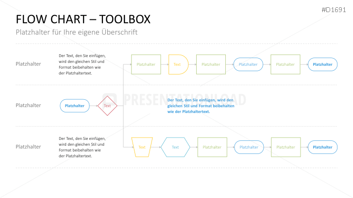 Flussdiagramme-Toolbox| PowerPoint-Vorlage