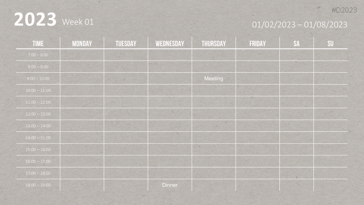 Calendar 2023 PowerPoint Template | PresentationLoad