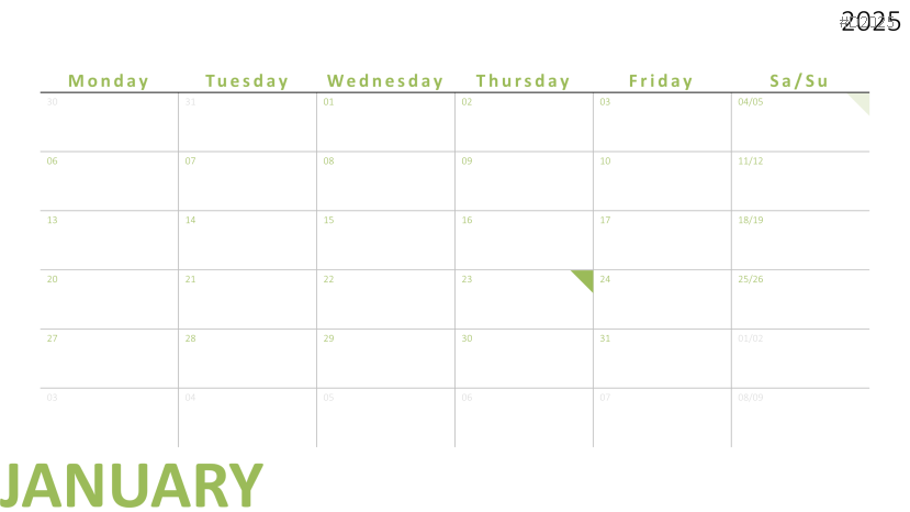 Calendar 2025