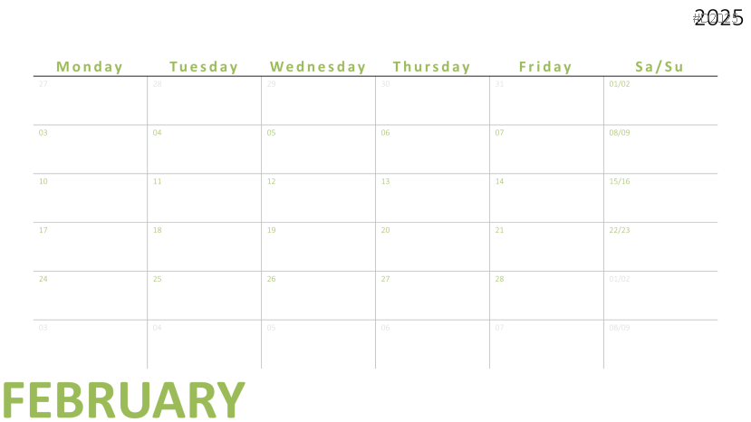Calendar 2025