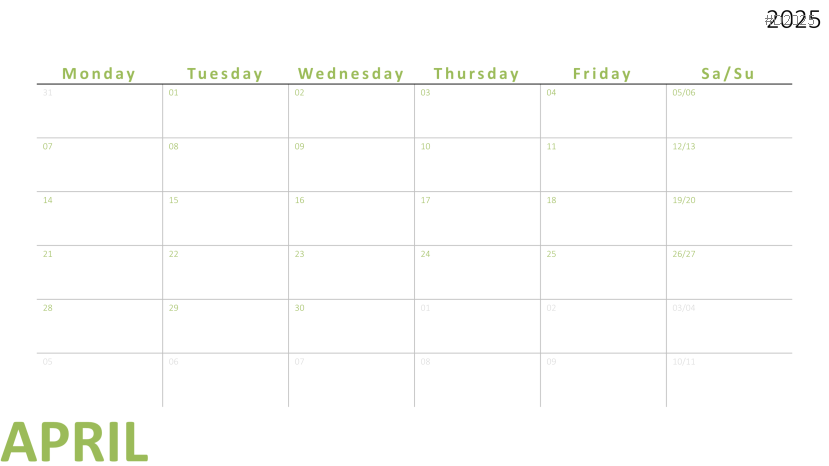 Calendar 2025