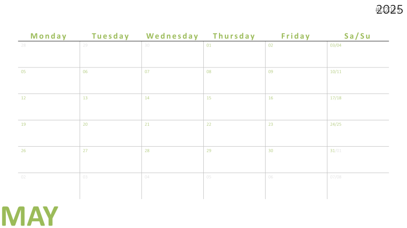 Calendar 2025