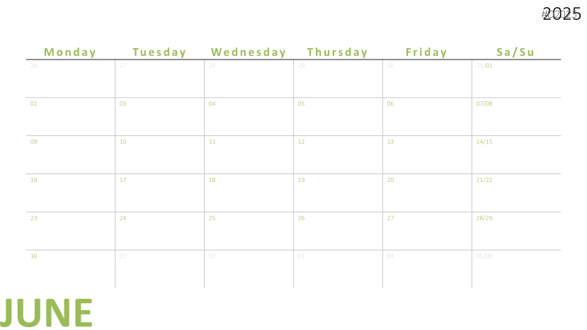 Calendar 2025