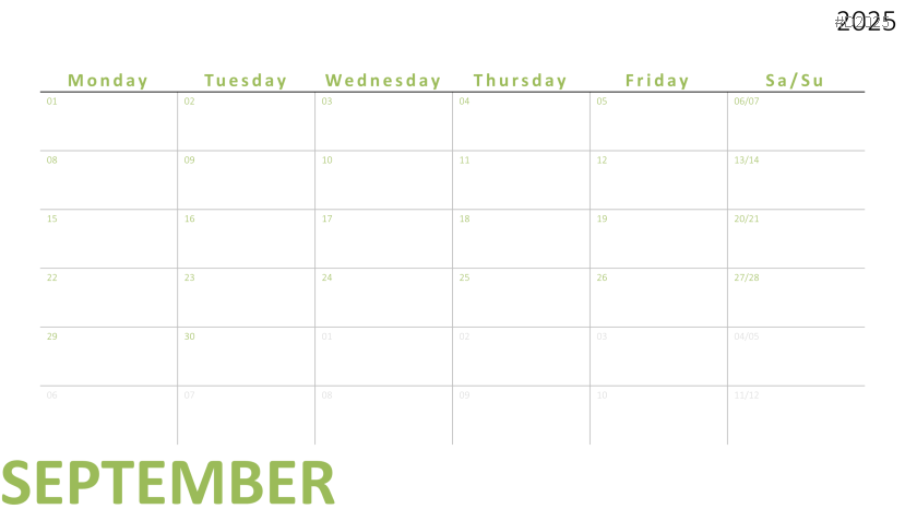 Calendar 2025
