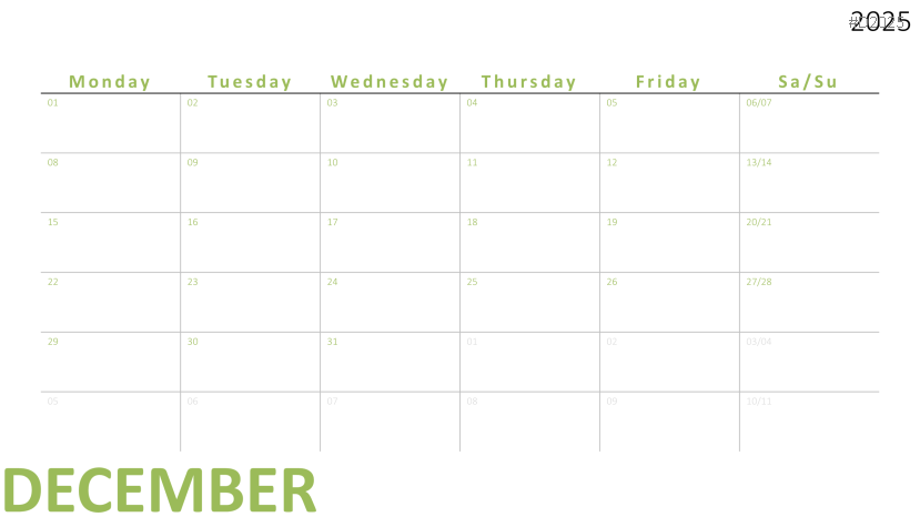 Calendar 2025