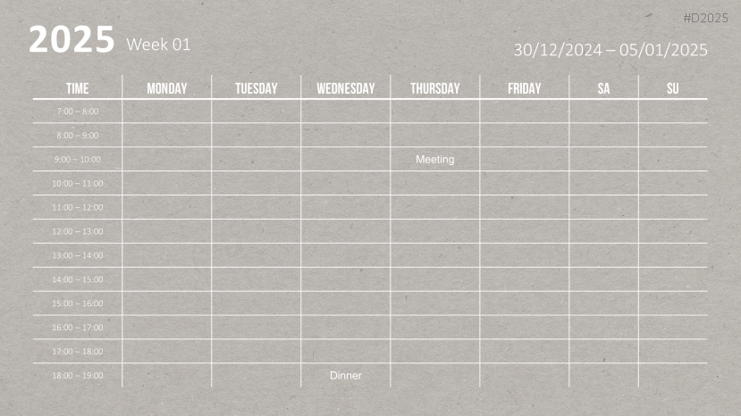 Calendar 2025