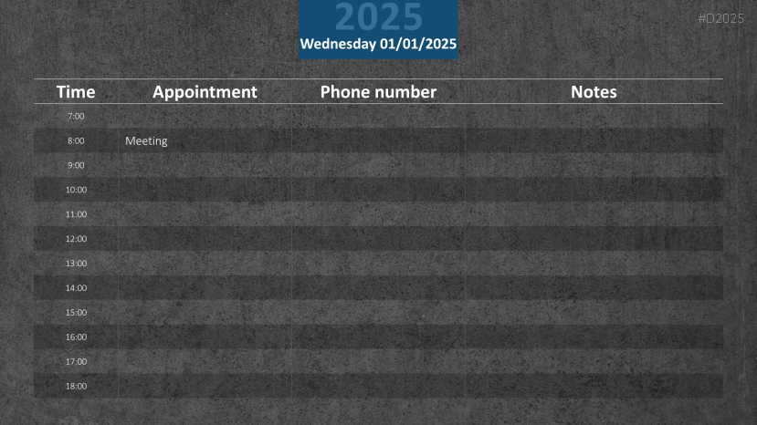 Calendar 2025