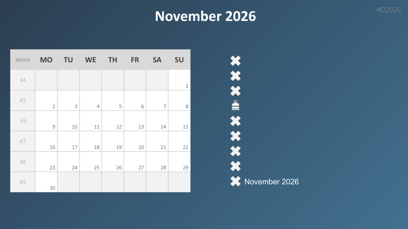 Calendar 2026