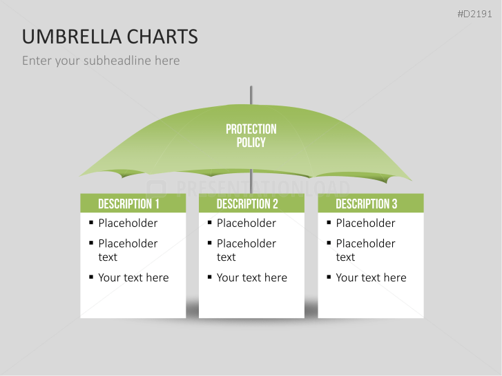 Umbrella Charts PowerPoint Templates PresentationLoad