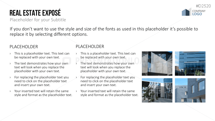 Real Estate Exposé templates
