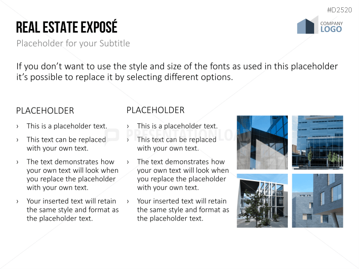 Real Estate Exposé templates