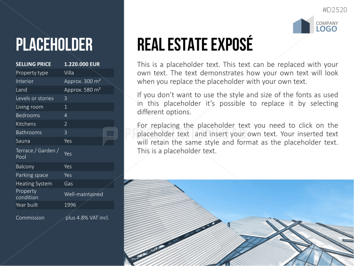 Real Estate Exposé templates
