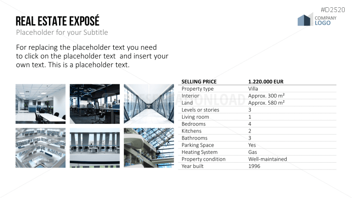 Real Estate Exposé templates