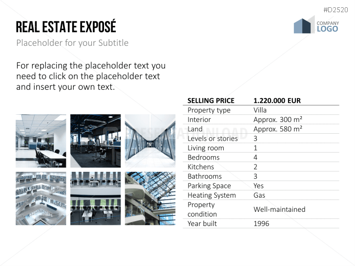 Real Estate Exposé templates