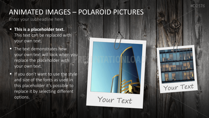 Animierte Polaroid Bilder Powerpoint Vorlage Presentationload