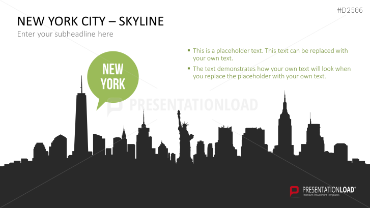 Cityscapes / Skylines for PowerPoint (Vector Graphics)
