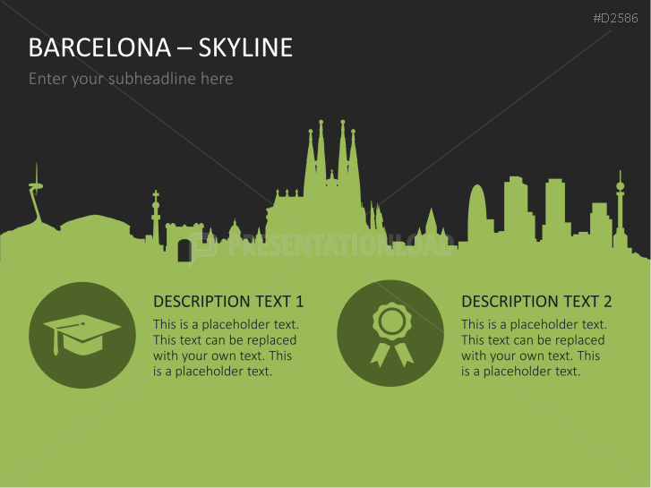 Cityscapes / Skylines for PowerPoint (Vector Graphics)