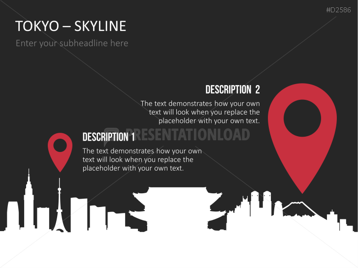 Cityscapes / Skylines for PowerPoint (Vector Graphics)