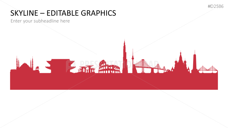 Cityscapes / Skylines for PowerPoint (Vector Graphics)