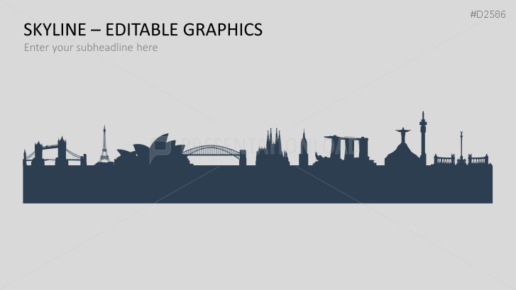 Cityscapes / Skylines for PowerPoint (Vector Graphics)