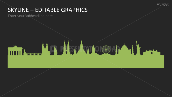 Cityscapes / Skylines for PowerPoint (Vector Graphics)