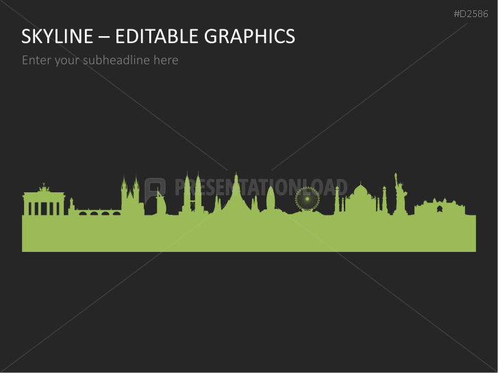 Cityscapes / Skylines for PowerPoint (Vector Graphics)