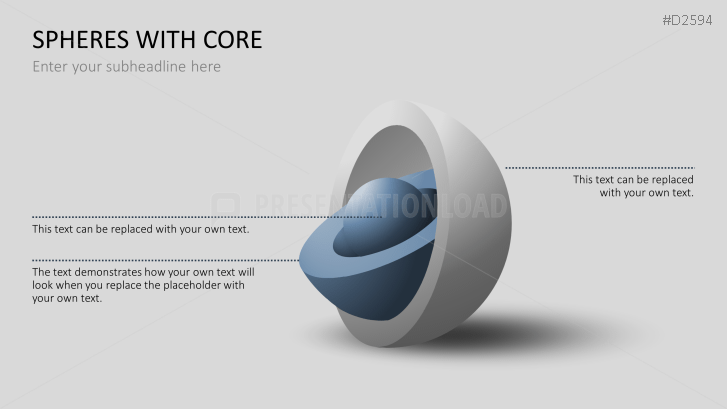 3D Spheres - with core