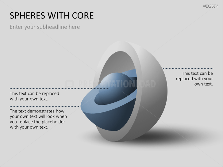 3D Spheres - with core