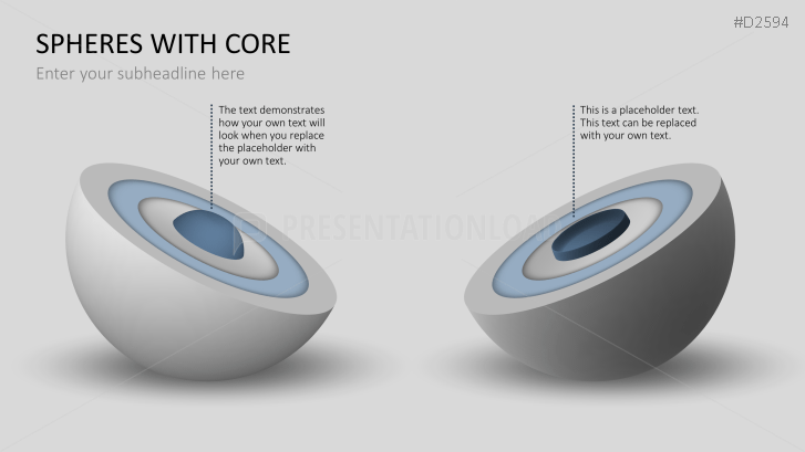 3D Spheres - with core