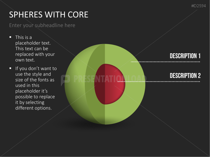 3D Spheres - with core