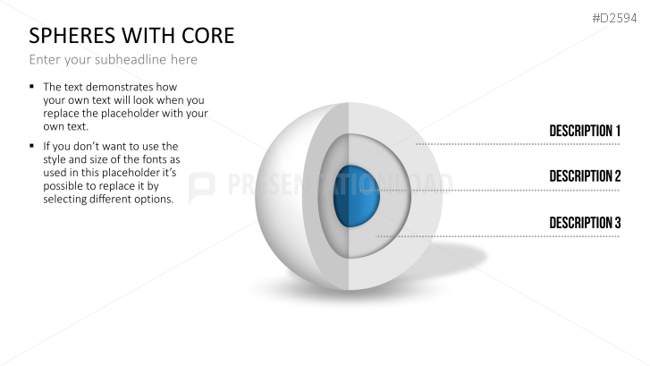 3D Spheres - with core
