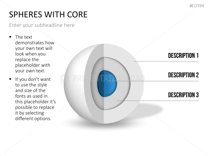 3D Spheres - with core