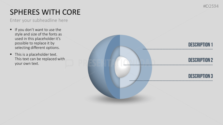 3D Spheres - with core