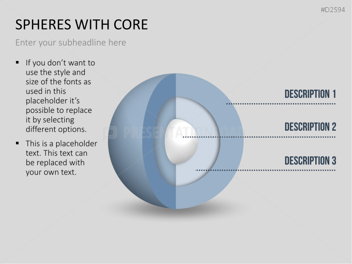 3D Spheres - with core