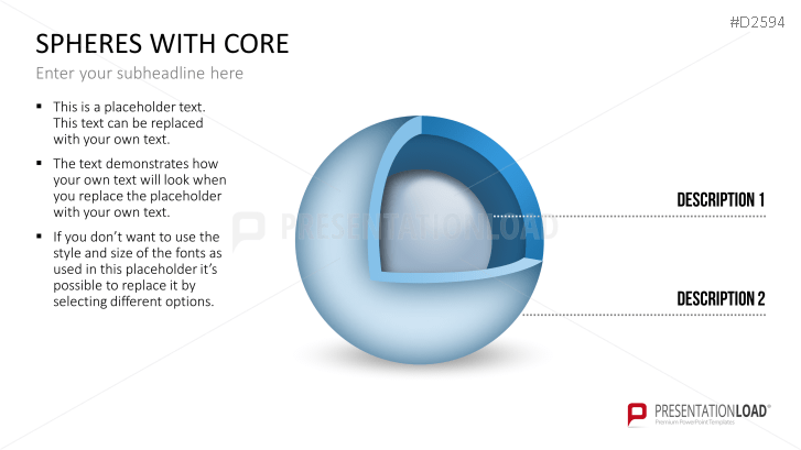 3D Spheres - with core